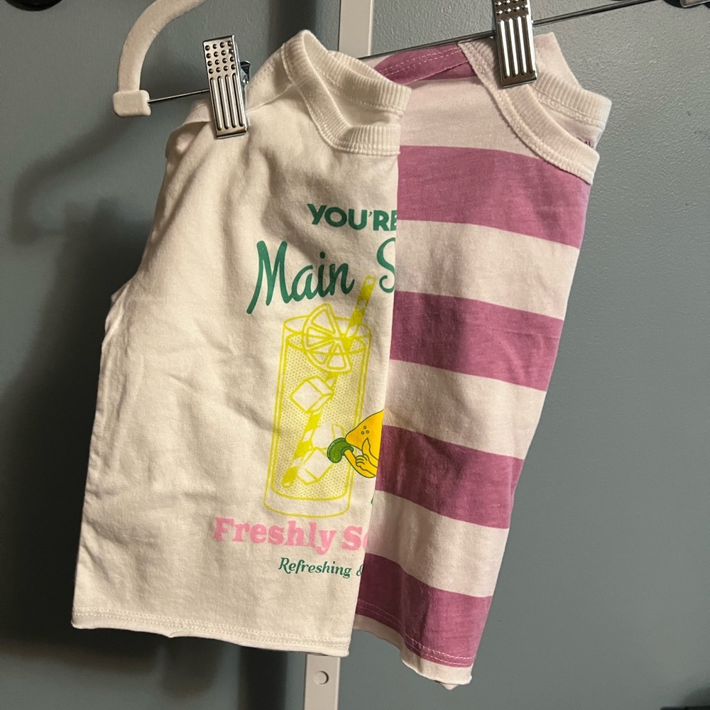 🇺🇸$5🇺🇸Grayson Mini Set of 2 Summer Graphic Short Sleeve Shirts NWT 18 months